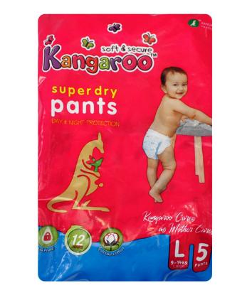 Picture of Kangaroo Super Dry Pant Style Diaper Large 5'S