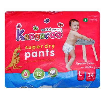 Picture of Kangaroo Super Dry Pant Style Diaper Large 34'S