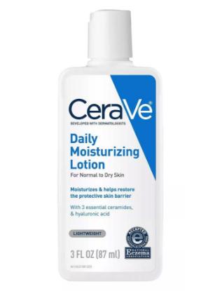 Picture of CeraVe Daily Moisturizing Lotion for Dry Skin | Body Lotion & Facial Moisturizer with Hyaluronic Acid and Ceramides 87ml