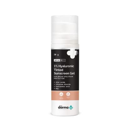 Picture of The Derma Co. 1% Hyaluronic Tinted Sunscreen Gel SPF 60 PA++++ 50gm