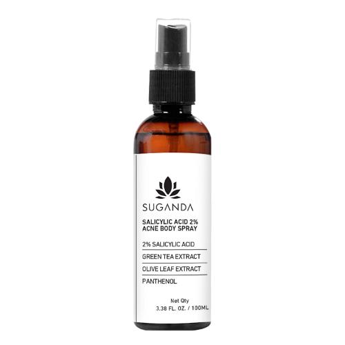 Picture of Suganda Acne Body Spray with 2% Salicylic Acid, Green Tea Extract & Panthenol | Reduces Back & Body Acne, Exfoliates Skin - 100ml