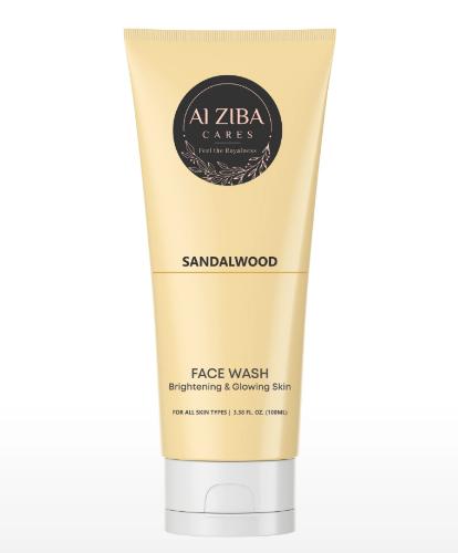 Picture of Alziba Cares Sandalwood Brightening & Glowing Facewash with Sandal & Castor Oil Extracts 100ml
