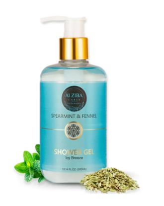 Picture of Alziba Cares Spearmint & Fennel Icy Breeze Shower Gel Body Wash 300ml