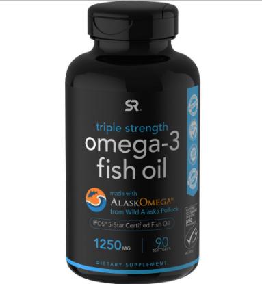 Picture of Sports Research Triple Strength Omega-3 Fish Oil Softgels - 90Softgels