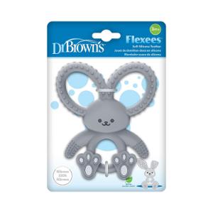 Picture of Dr. Brown's Bunny Long Limbed Silicone Teether, Gray (Te022-Intl)