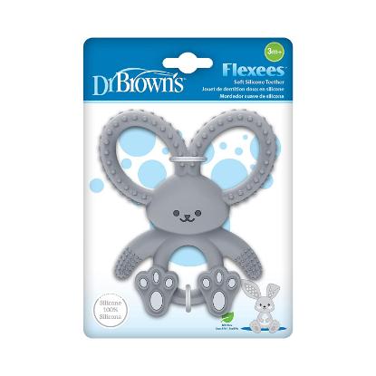 Picture of Dr. Brown's Bunny Long Limbed Silicone Teether, Gray (Te022-Intl)