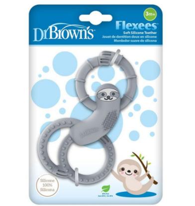 Picture of Dr. Brown's Sloth Long Limbed Silicone Teether, Gray (Te012-Intl)