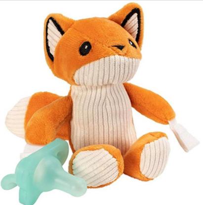 Picture of Dr. Brown's Franny the Fox Lovey with Aqua HappyPaci Silicone One-Piece Pacifier (AC123-P6)