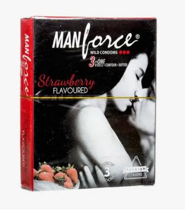 Picture of Manforce Condom Strawberry 3pcs