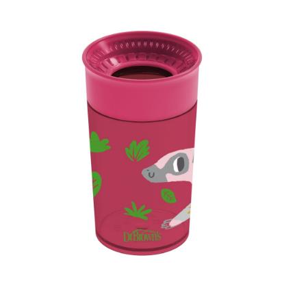 Picture of Dr. Brown's Smooth Wall Cheers360 Cup, 10Oz/300ml, Red Deco (9M+), 1-Pack (TC01096)