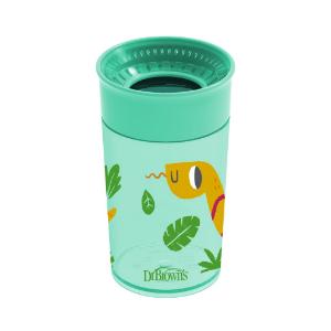 Picture of Dr. Brown's Smooth Wall Cheers360 Cup, 10 Oz/300ml, Green Deco (9M+), 1-Pack (TC01095)
