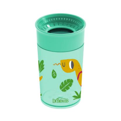 Picture of Dr. Brown's Smooth Wall Cheers360 Cup, 10 Oz/300ml, Green Deco (9M+), 1-Pack (TC01095)