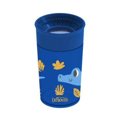 Picture of Dr. Brown's Smooth Wall Cheers360 Cup, 10 Oz/300ml, Blue Deco (9M+), 1-Pack (TC01094)