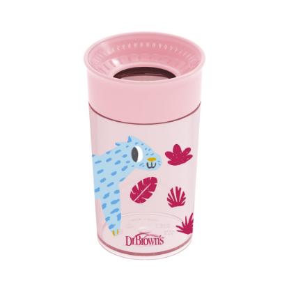 Picture of Dr. Brown's Smooth Wall Cheers360 Cup, 10 Oz/300ml, Pink Deco (9M+), 1-Pack (TC01093)