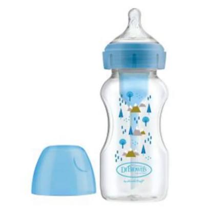 Picture of Dr. Brown's 9 Oz/270ml Wide-Neck Options+ Bottle, Blue Alpine Deco, 1-Pack (WB91802-INTLX)