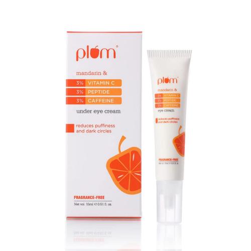 Picture of Plum Under Eye Cream with Mandarin, 3% Vitamin C, 3% Peptide & 3% Caffeine 15ml