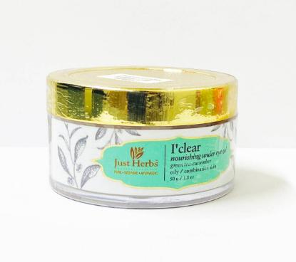 Picture of Just Herbs I'clear Nourishing Green Tea-Cucumber Under Eye Gel 50gm