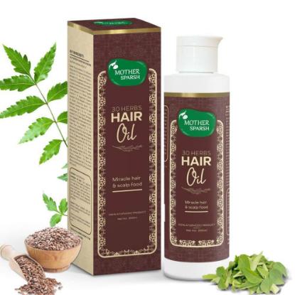 Picture of Mother Sparsh 30 Ayurvedic Herbs Hair Oil for Dry & Damaged Hair 200ml