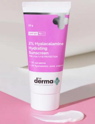 Picture of The Derma Co. 2% Hyalacalamine Hydrating Sunscreen SPF 50 & PA+++ 50gm
