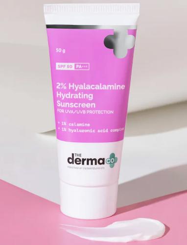 Picture of The Derma Co. 2% Hyalacalamine Hydrating Sunscreen SPF 50 & PA+++ 50gm