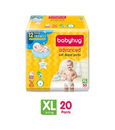 Picture of Babyhug Advanced Pant Style Baby Diapers Extra Large - 20 Pieces