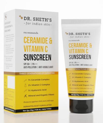 Picture of Dr. Sheth’s Ceramide & Vitamin C Sunscreen 50gm