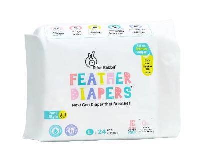 Picture of R for Rabbit Feather Diapers L (Pant Style) - 24Pcs