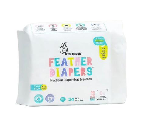 Picture of R for Rabbit Feather Diapers XL (Pant Style) - 24Pcs