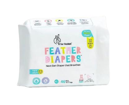 Picture of R for Rabbit Feather Diapers XL (Pant Style) - 46Pcs