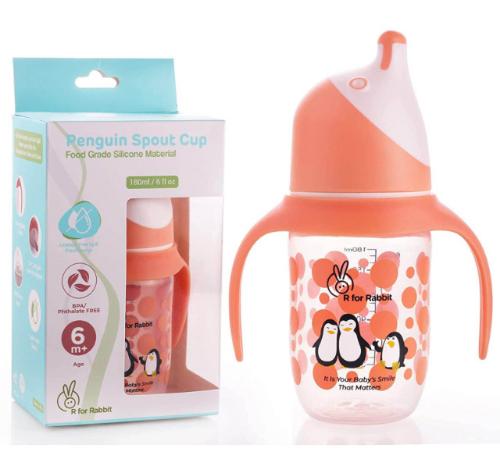 Picture of R for Rabbit Penguin Spout Cup 180ml - Orange