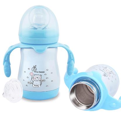 Picture of R for Rabbit Steebo Teddy Feeding Bottle 210ml - Blue