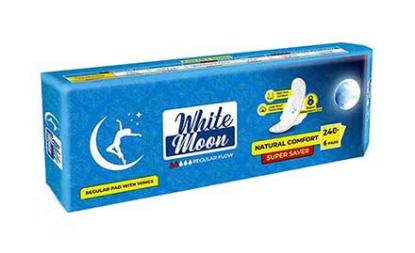 Picture of WhiteMoon Regular Series Extra Comforter Sanitary Pads 240MM - Pack of 6