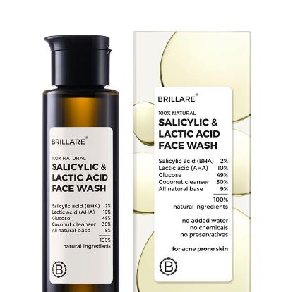 Picture of Brillare Science Salicylic & Lactic Acid Face Wash 100ml