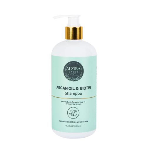 Picture of Alziba Cares Argan Oil & Biotin Shampoo 500ml
