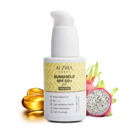 Picture of Alziba Cares Sunshield SPF 50+ Sunscreen Gel 30ml