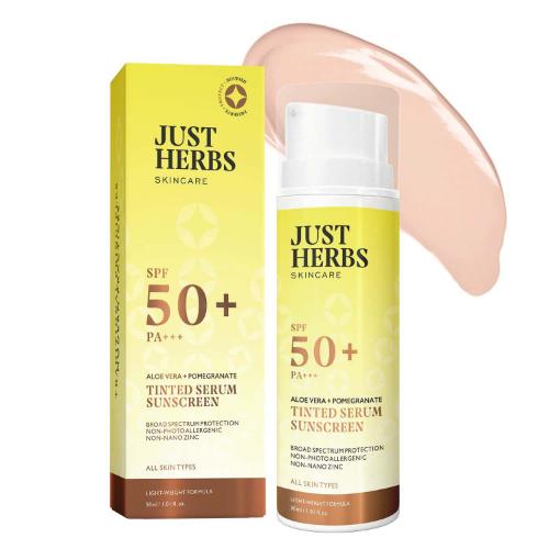 Picture of Just Herbs Tinted Serum Sunscreen With SPF 50+ PA+++ 30ml