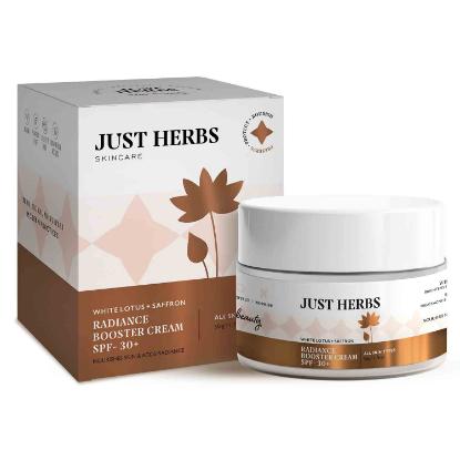 Picture of Just Herbs Radiance Booster Cream SPF 30+ with White Lotus and Saffron 50gm