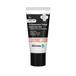 Picture of The Derma Co. 1% Hyaluronic Tinted Sunscreen Gel with SPF 60 PA++++ 30gm