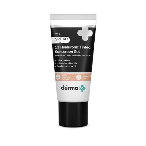 Picture of The Derma Co. 1% Hyaluronic Tinted Sunscreen Gel with SPF 60 & PA++++ 30gm