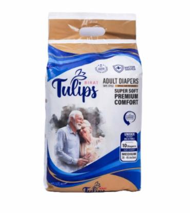 Picture of Birat Tulips Adult Diaper Medium 10Pcs Per Packet