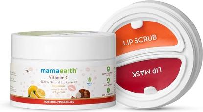 Picture of Mamaearth Vitamin C 100% Natural Lip Care Kit With Lip Scrub & Lip Mask For Pink and Plump Lips 90g