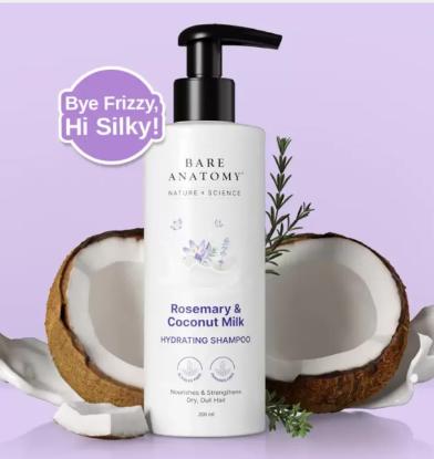 Picture of Bare Anatomy Hydrating Shampoo with Rosemary & Coconut Milk for Smooth & Silky Hair 200ml