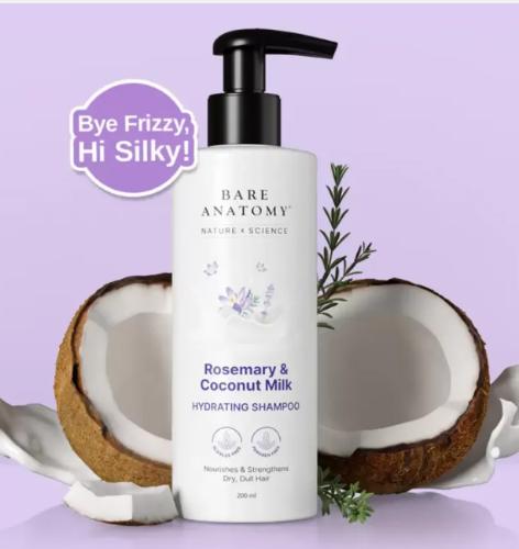 Picture of Bare Anatomy Hydrating Shampoo with Rosemary & Coconut Milk for Smooth & Silky Hair 200ml