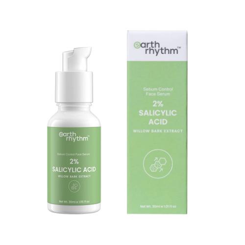 Picture of Earth Rhythm 2% Salicylic Acid Oil Control Serum for Acne, Blackheads & Clogged Pores - 30ml