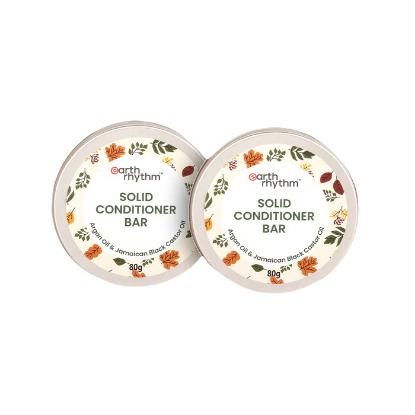 Picture of Earth Rhythm Argan & Jamaican Black Castor Oil Solid Conditioner Bar 80gm (Tin Box)