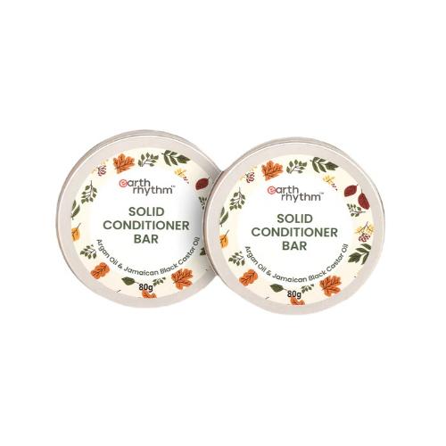 Picture of Earth Rhythm Argan & Jamaican Black Castor Oil Solid Conditioner Bar 80gm (Tin Box)