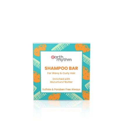 Picture of Earth Rhythm Murumuru Butter Shampoo Bar for Curly & Wavy Hair 80gm (Paper Box)