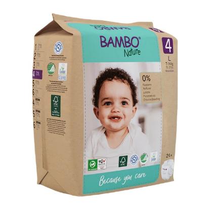 Picture of Bambo Nature Diapers Size 4 (L), Tape Style (7-14 kg / 15-31 lbs) 24Pcs