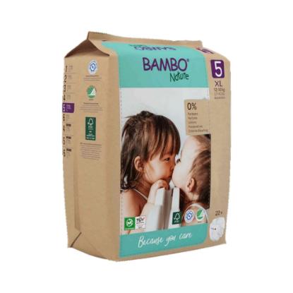 Picture of Bambo Nature Diapers Size 5 (XL), Tape Style (12-18 kg / 27-40 lbs) 22Pcs
