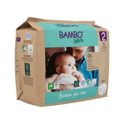 Picture of Bambo Nature Diapers Size 2 (S), Tape Style (3-6 kg / 7-13 lbs) 30Pcs